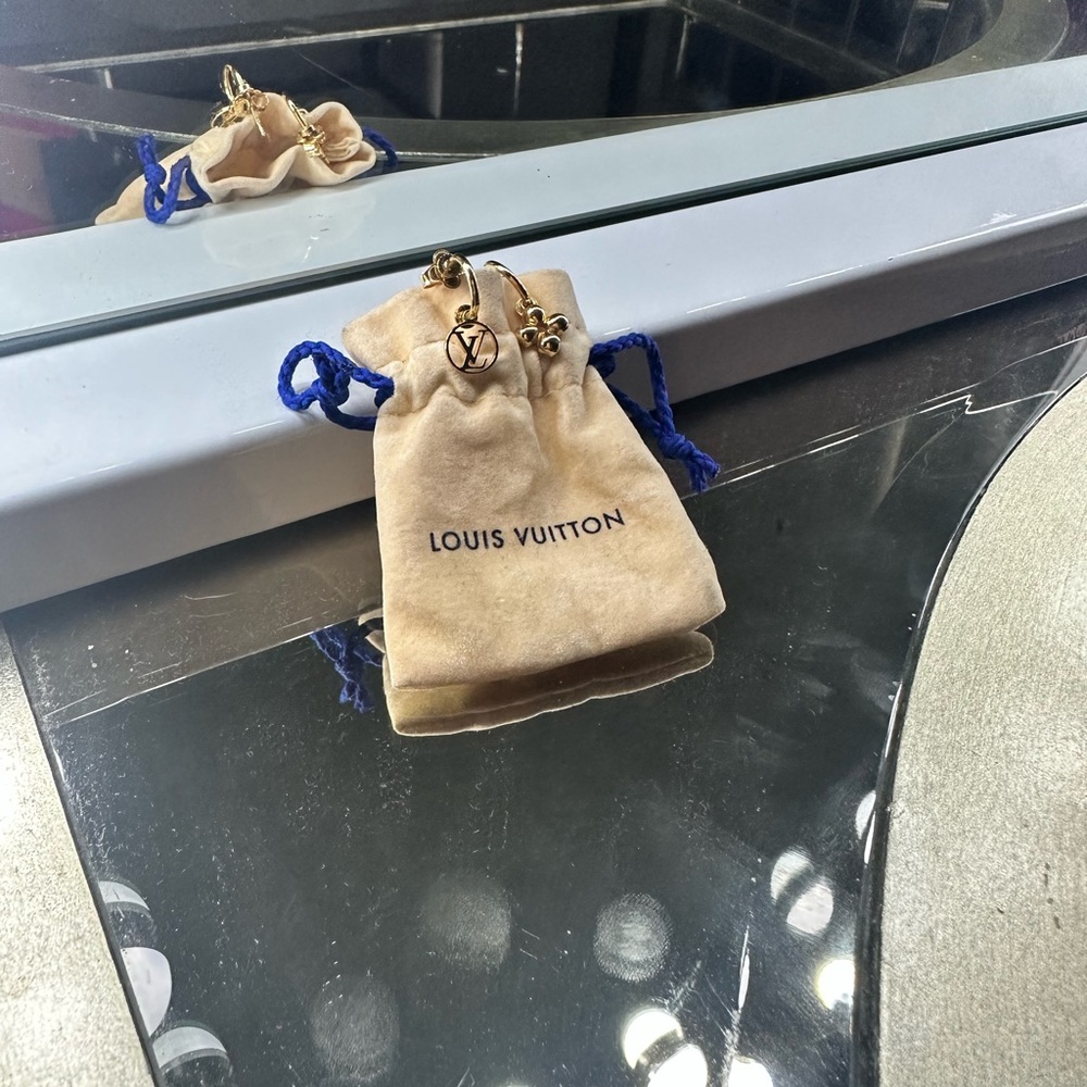 Gold Louis Vuitton earrings - Picture 6 of 10